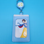 Loungefly Disney Princess Snow White Blue Bird Retractable Lanyard ID Holder