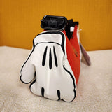 Disney 100th Mickey Hands Gloves Red Corduroy Crossbody Handbag
