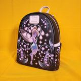 Loungefly Disney Peter Pan Tinker Bell Floral Lilly Glow Soft Tag Mini Backpack