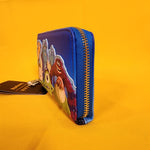 Loungefly Pixar Disney Monsters INC University Scare Games Blue Zip Wallet