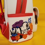 Loungefly Peanuts Snoopy Flowers Embroidered Envelope Letter Mini Backpack