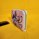 Loungefly Disney Lilo and Stitch Angel Corduroy Pastel Color Block Zip Wallet