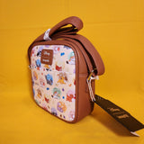Loungefly Disney Cats Milk Cartons AOP Crossbody Bag Marie Simba Cheshire