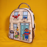 Sesame Street Block Characters Elmo , Oscar , Burt , Ernie Mini Backpack