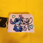 Loungefly Disney Lilo and Stitch Angel Corduroy Pastel Color Block Zip Wallet
