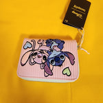 Loungefly Disney Lilo and Stitch Angel Corduroy Pastel Color Block Zip Wallet