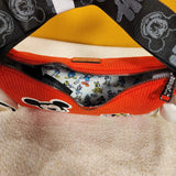 Disney 100th Mickey Hands Gloves Red Corduroy Crossbody Handbag