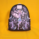 Loungefly Disney Peter Pan Tinker Bell Floral Lilly Glow Soft Tag Mini Backpack