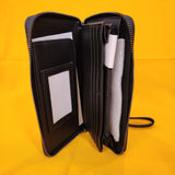 Betsey Skull Cowboy Western Black Wallet Wristlet Zip Around