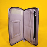 Betsey Johnson Purple Quilted Daisy Flower Spring Wallet Wristlet Zip Around