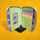 Loungefly Disney Lilo and Stitch Angel Corduroy Pastel Color Block Zip Wallet