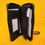 Betsey Skull Cowboy Western Black Wallet Wristlet Zip Around