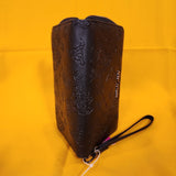 Betsey Skull Cowboy Western Black Wallet Wristlet Zip Around