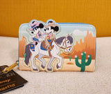 Western Mickey and Minnie Horse Ride Zip Around Wallet