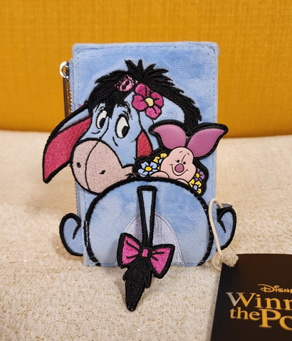 Winnie the Pooh Eeyore Piglet Faux Fur Cardholder Wallet