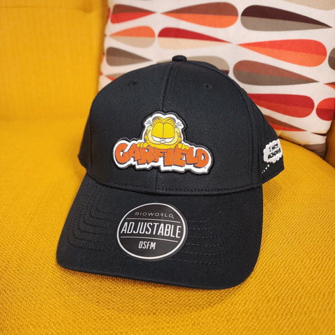 Garfield Snapback Black Baseball Cap I Hate Mondays Patch Embroidered Hat