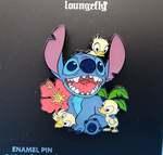Loungefly Disney Lilo & Stitch Ducklings Ducks Stitch Floral Enamel Pin NEW