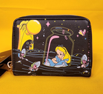 Alice In Wonderland Glow-In-The-Dark Zip Around Wallet