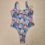 Cakeworthy Golden Girls Swim Suit Bathing Suit One Piece Purple AOP XLarge
