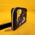 Alice In Wonderland Glow-In-The-Dark Zip Around Wallet