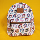 Loungefly Disney Cats Flower Portrait AOP Figaro Marie Dinah Mini Backpack