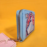 Loungefly Disney Princess Cinderella Stained Glass Portrait Blue Zip Wallet