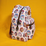 Loungefly Disney Cats Flower Portrait AOP Figaro Marie Dinah Mini Backpack