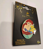 The Little Mermaid Ariel and Flounder Side Kick Enamel Pin