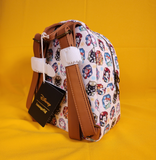 Loungefly Disney Cats Flower Portrait AOP Figaro Marie Dinah Mini Backpack
