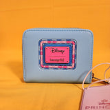 Loungefly Disney Princess Cinderella Stained Glass Portrait Blue Zip Wallet