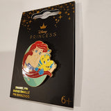 The Little Mermaid Ariel and Flounder Side Kick Enamel Pin