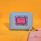 Loungefly Disney Princess Cinderella Stained Glass Portrait Blue Zip Wallet