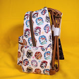 Loungefly Disney Cats Flower Portrait AOP Figaro Marie Dinah Mini Backpack