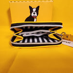 Marc Tetro Boston Terrier Yellow Dog Wallet Cardholder Wristlet