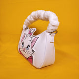 Loungefly Disney The Aristocats Marie Fuzzy Scrunchy Handle Crossbody Bag