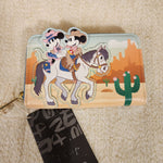 Western Mickey and Minnie Horse Ride Zip Around Wallet