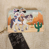 Western Mickey and Minnie Horse Ride Zip Around Wallet