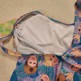 Cakeworthy Golden Girls Swim Suit Bathing Suit One Piece Purple AOP XLarge