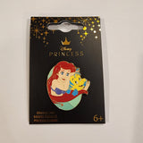 The Little Mermaid Ariel and Flounder Side Kick Enamel Pin