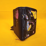 Alice In Wonderland Glow-In-The-Dark Zip Around Wallet