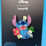 Loungefly Disney Lilo & Stitch Ducklings Ducks Stitch Floral Enamel Pin NEW