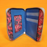 Loungefly Disney Princess Cinderella Stained Glass Portrait Blue Zip Wallet