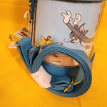 Tom and Jerry Chase Scene Spinning Bottle Cheese Crossbody Bag