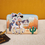 Western Mickey and Minnie Horse Ride Zip Around Wallet