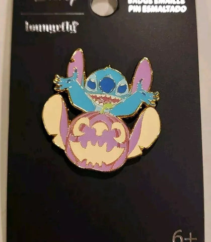 Loungefly Disney Lilo and Stitch Pastel Pumpkin Surprise Enamel Pin Halloween