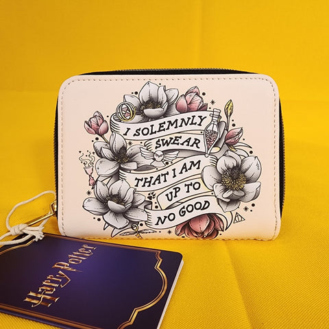 Harry Potter Marauder's Map Floral Zip Wallet