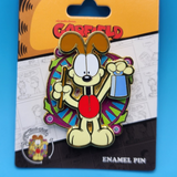 Garfield Odie Cowbell Music Spinning Wheel Enamel Pin Nickelodeon