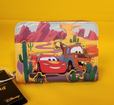 Disney Pixar Cars Lightning McQueen and Mater Desert Zip Wallet