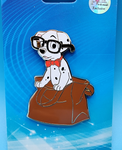 101 Dalmatians Pup w/ Glasses & Bow Tie In Paper Bag Enamel Pin