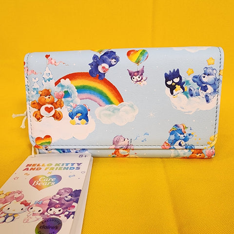 Loungefly Care Bears Hello Kitty & Friends Club Clouds Soft Tag Flap Wallet
